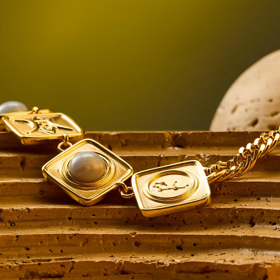 Aries zodiac vermeil pendant necklace